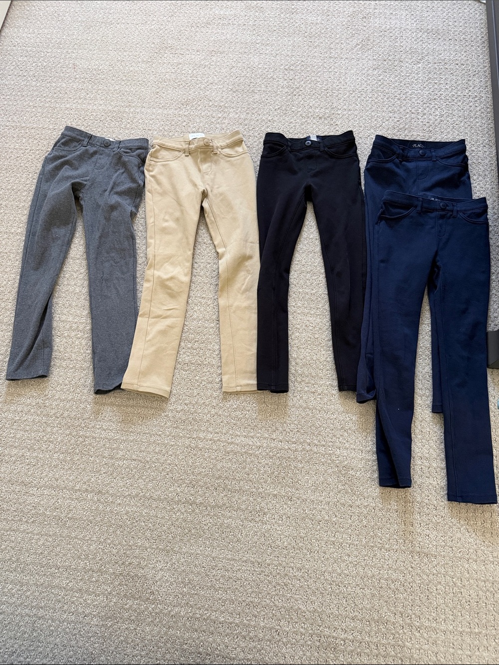 The Children's Place Girls' Navy, Black, Gray & Khaki Leggings Multipack 8SLIM
